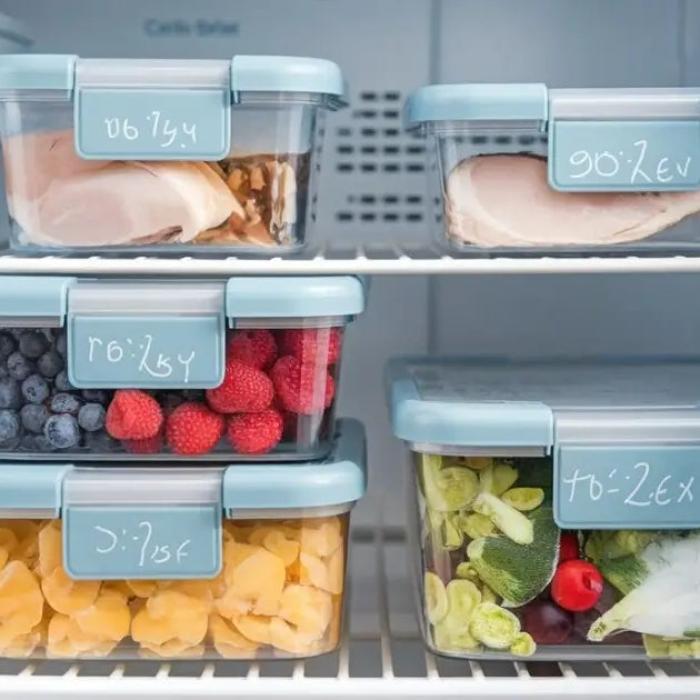 imagen con tuppers con comida en el congelador