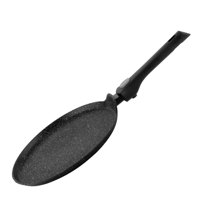 Herzog HR-3615 : Crêpière en marbre de 28 cm avec poignée amovible