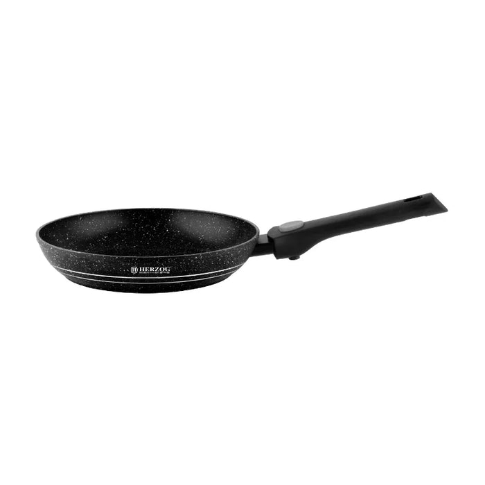 Herzog HR-3620 : Poêle à frire avec revêtement en marbre de 20 cm avec poignée amovible