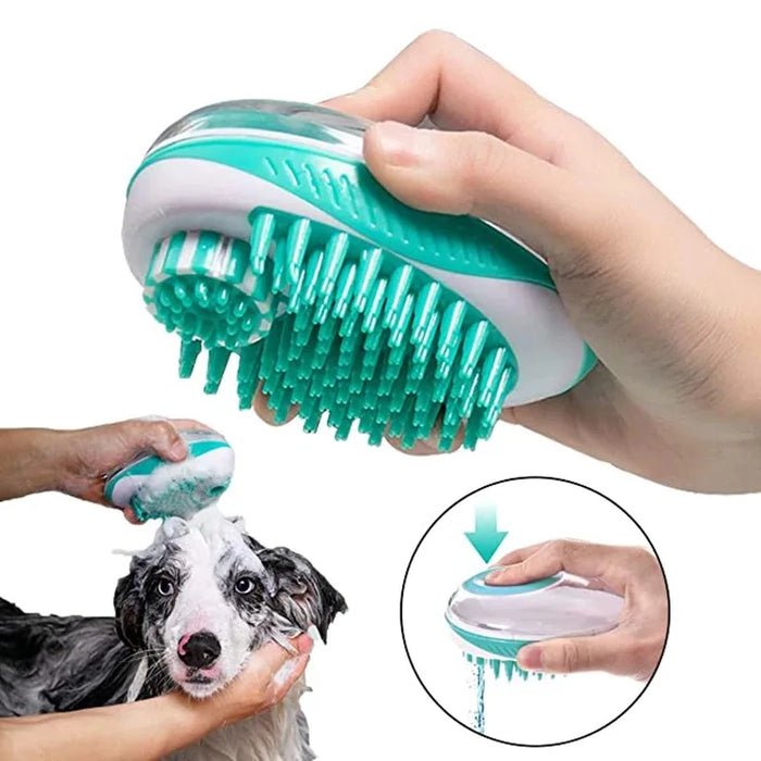 Cepillo 2 en 1 para Mascotas: Baño y Cepillado en Uno