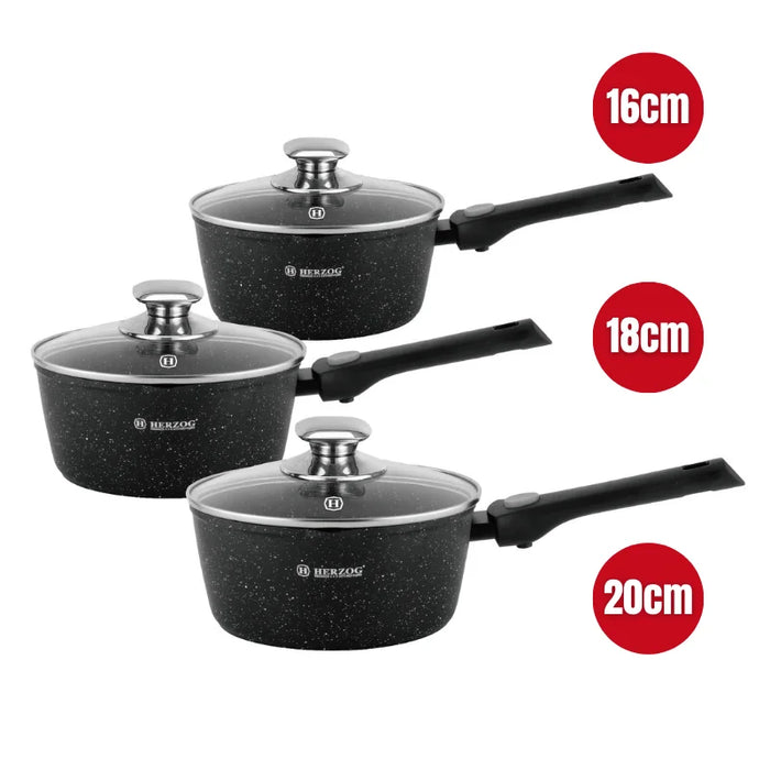 Herzog HR-3621 : saucière 6 pièces avec poignée amovible