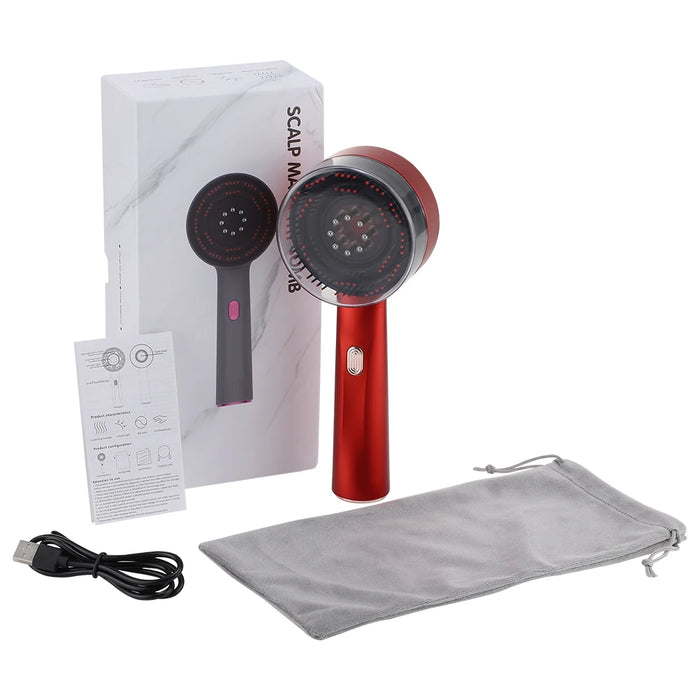 ScalpPro™ – Peigne de massage électrique avec lumière rouge et applicateur de traitement capillaire