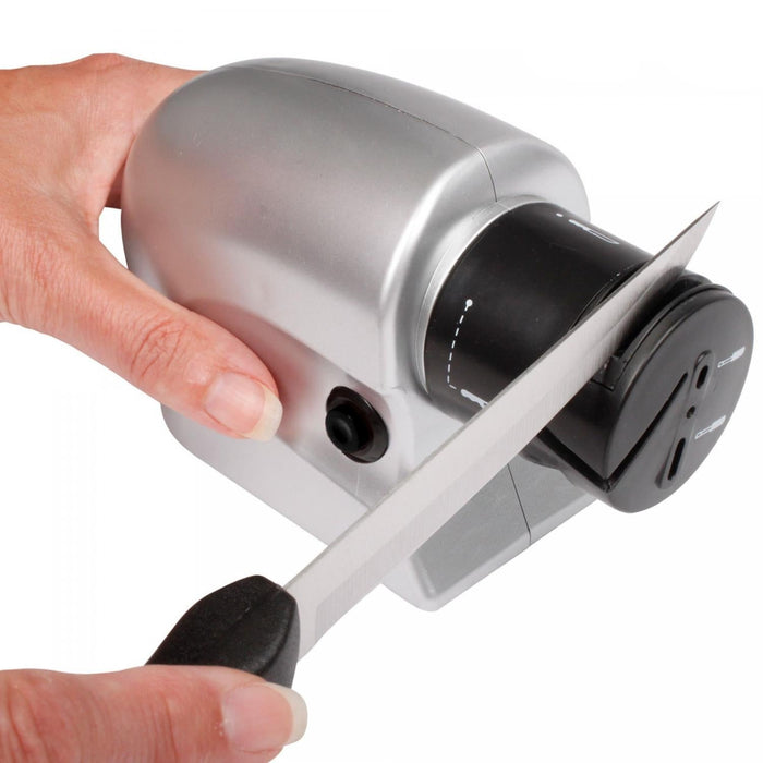 Afilador eléctrico, sacapuntas eléctrico de cuchillos y tijeras 2 en 1 | BronKitchen©