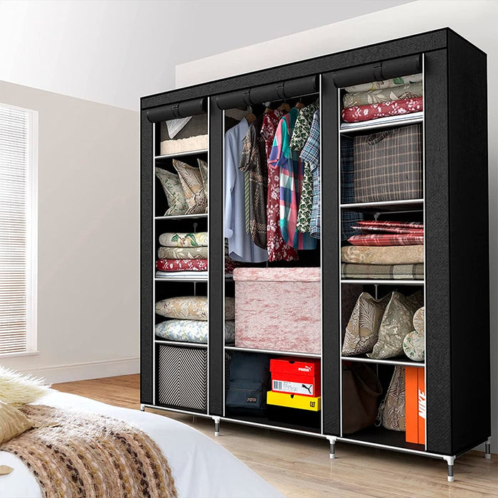 Armario de tela para ropa, organizador ropero plegable - Grande