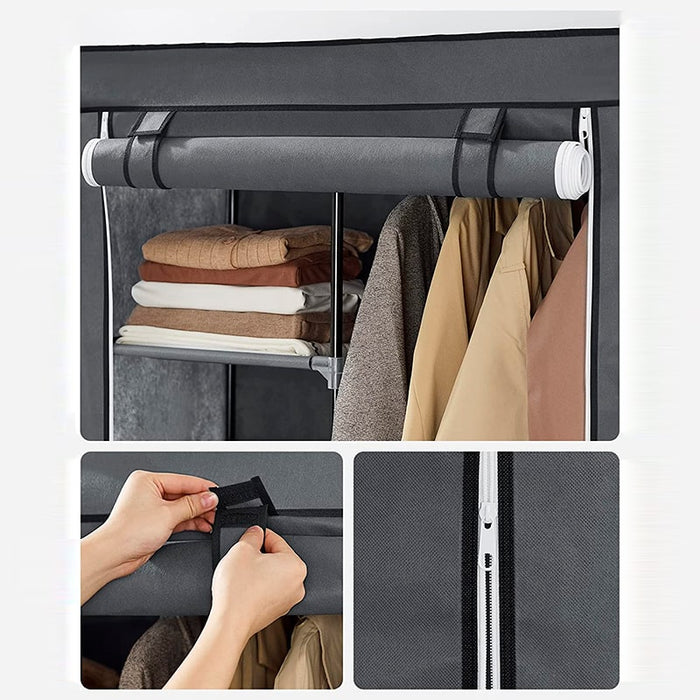 Armario de tela para ropa, organizador ropero plegable - Pequeño Negro | BronHome©