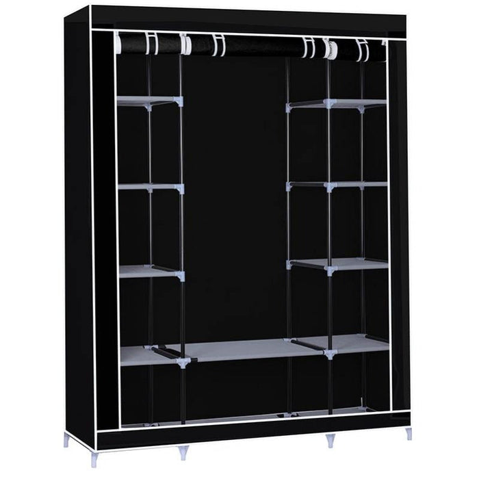Armario de tela para ropa, organizador ropero plegable - Grande Negro | BronHome©