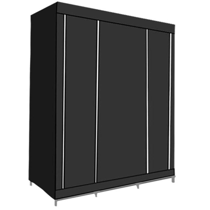 Armario de tela para ropa, organizador ropero plegable - Grande Negro | BronHome©
