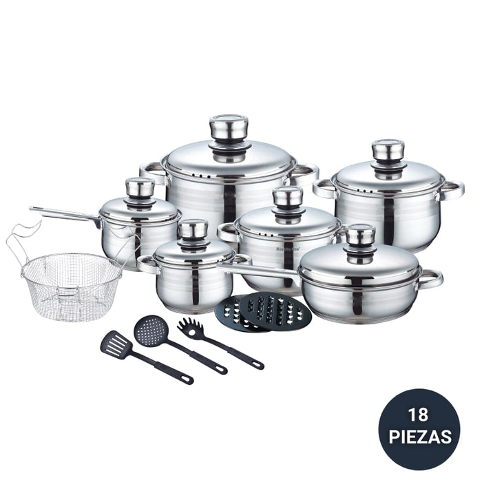 Batería,de,cocina,acero,inoxidable,de,acero,inoxidable,de,18,piezas,con,varios,utensilios,BronKitchen©Batería-cocina-acero-inoxidable,¿Cuál-es-la-mejor-batería-de-cocina-de-acero-inoxidable-,¿-Cuánto-vale-una-batería-de-cocina-,¿-Qué-es-la-batería-de-la-cocina-,¿-Cuánto-cuesta-una-olla-AMC-,bronmart.com,es,it,fr,be,nl,de,co.uk
