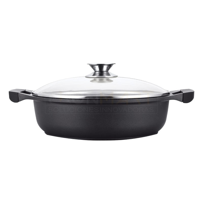 Cazuela de fundición a presión con asas de silicona | BronKitchen©,cazuelitas hierro fundido, cacerola hierro fundido 24cm,cacerola hierro fundido 28cm,cacerola hierro fundido 32cm, olla de hierro fundido para lena, cazuela hierro fundido barata, asador hierro fundido lidl, thomas cacerola hierro fundido, cazuela de hierro de ikea, perol de hierro fundido,bronmart.com,ES