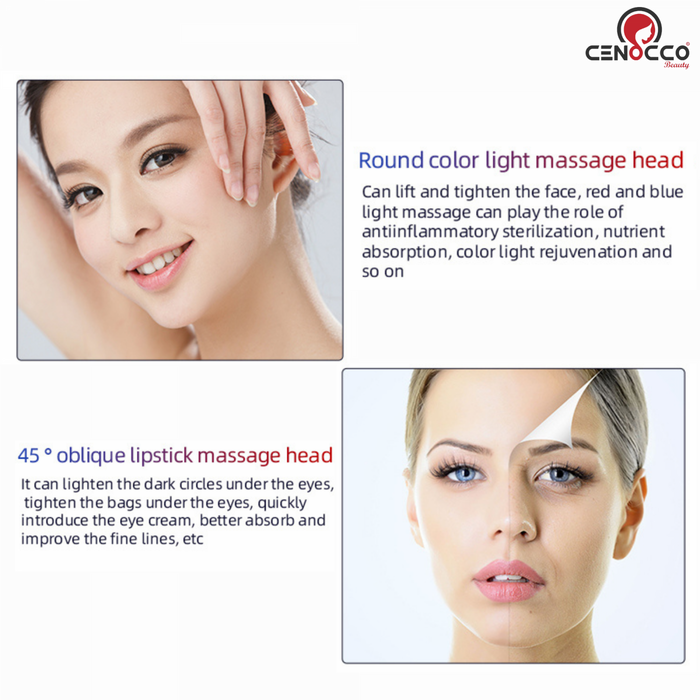 Massage micro-vibrations faciales avec LED | Bronbeauty ©