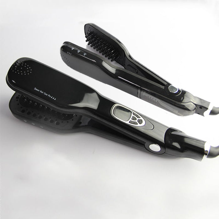 Plancha-de-Pelo-profesional-a-vapor-3-en-1-BronBeauty©,Cepillo-de-vapor,plancha-de-pelo,plancha-de-vapor,solución-para-cabello-rizado,Plancha-de-Pelo-profesional,Plancha-de-Pelo-de-Vapor,acción-iónica-con-ajustes-de-temperatura