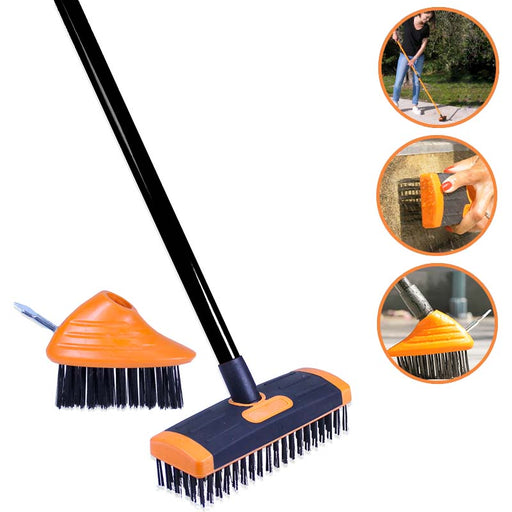 Cepillo de cerdas duras de limpieza para terrazas y juntas 3 en 1 | BronClean©