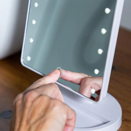 Espejo de cara completa con luces LED táctil inteligente | BronBeauty©,tocador maquillaje con luz , tocador con espejo y luces , espejo tocador con luz , espejo maquillaje , espejo de aumento , espejo con luz maquillaje