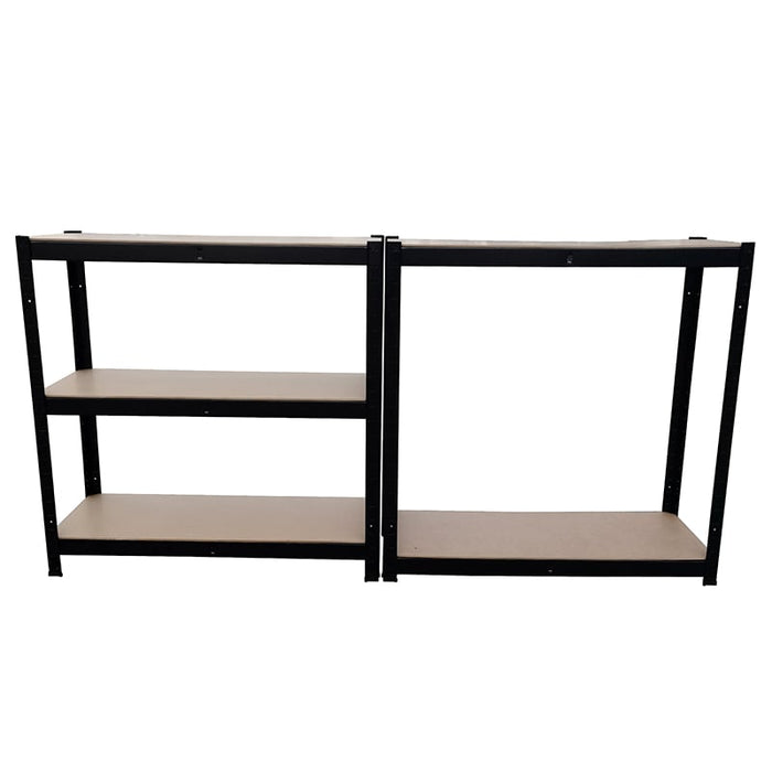 Estantería-metálica-kit-Negro-y-Marrón-180x90x40cm, carga-max. 175kg-por-balda-BronTools©,HG-8027BLK-Etagere-de-Rangement-Enduite-Noire-H-1-bronmart.com