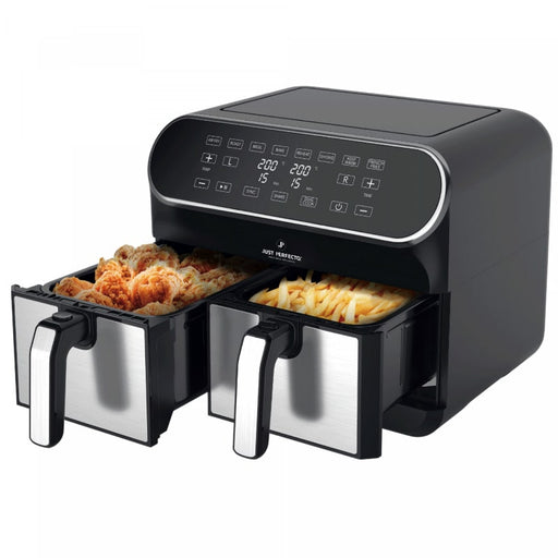 Freidora Sin Aceite Doble 8 L y 1700 W Pantalla LED Táctil 8 en1 Airfryer XXL | BronKitchen©