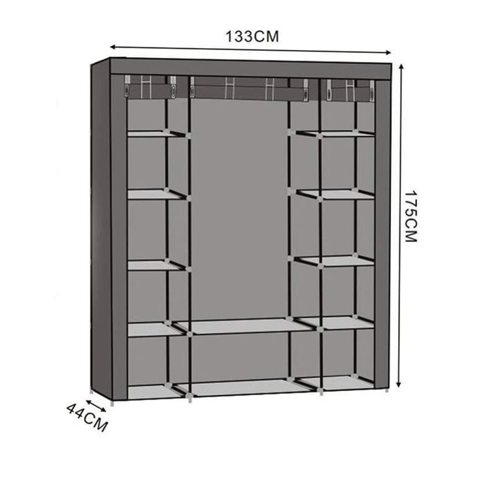 Armario de tela para ropa, organizador ropero plegable - Grande Azul | BronHome©,armarios tela calidad ,armarios de tela medianos,armarios de tela grandes,armarios de tela fuertes,armarios de tela buen precio,armarios de tela,armario plegable,armario de tela pro,Armario de Tela Plegable - Grande