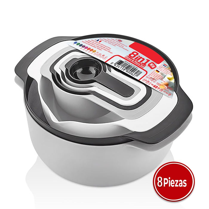 Juego-de-cuencos-y-tazas-medidoras-8-en-1-BronKitchen©,Coladores-Cocina-Bol-para-Mezclar,Juego-de-Cuencos,Cuencos-Mezcladores-de-Boles, Exprimidor-de-Cítricos, Cuencos-Nido-de-Plástico-sin-BPA,para-Frutas-y-arena-y-pasteleria,bronmart,es,it,fr,nl,be,co.uk