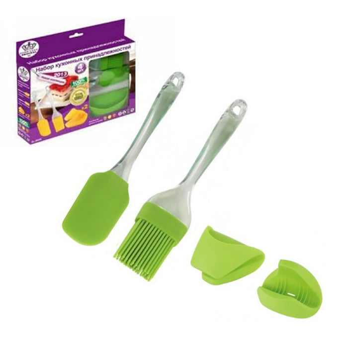 Juego-de-utensilios-de-silicona-para-hornear-de-4-Piezas-BronKitchen©,Juego-de-espátulas-de-silicona, utensilios-para-cocinar, hornear, mezclar-y-utensilios-de-cocina-antiadherentes, sin-BPA, aptos-para-lavavajillas.bronmart-españa