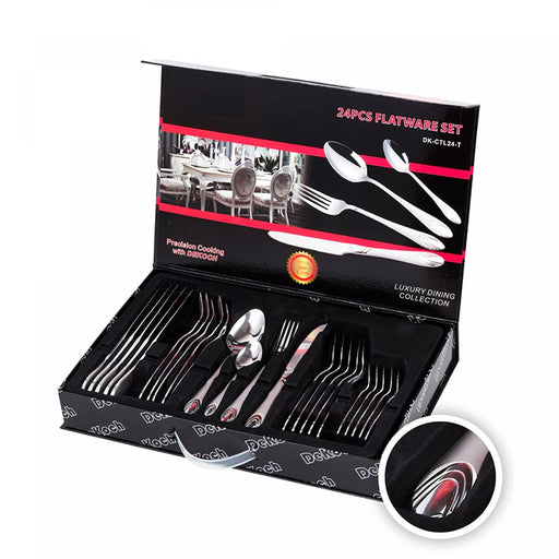Juego de cubiertos de 24 piezas con caja - Arco | BronKitchen©