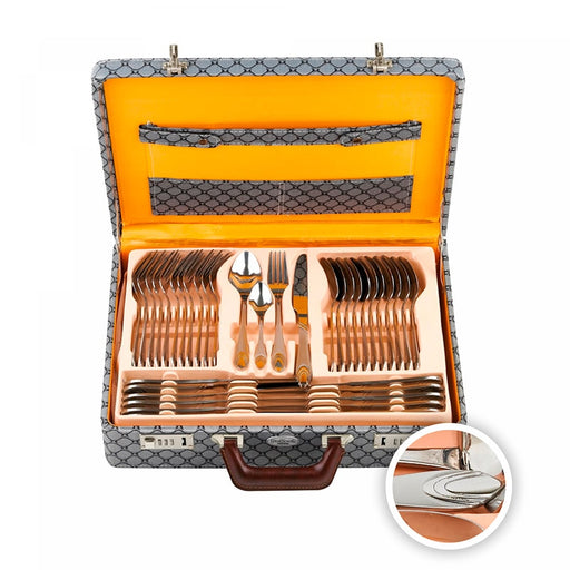 Juego de cubiertos elegantes con maleta 72 piezas - Arco | BronKitchen©
