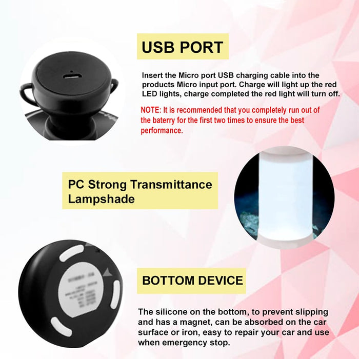 Lámpara LED multifuncional para viajes y uso al aire libre