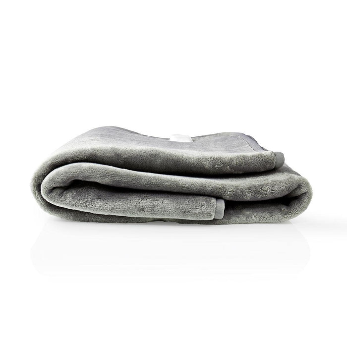 Manta eléctrica, manta térmica eléctrica  de 150 x 80cm - Blanco Gris | BronNedis©