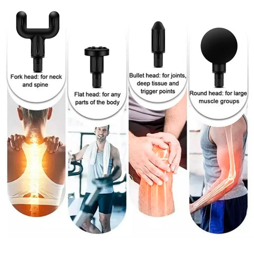 Mini Pistola de Masaje Muscular Profunda Color Gris | BronFit©