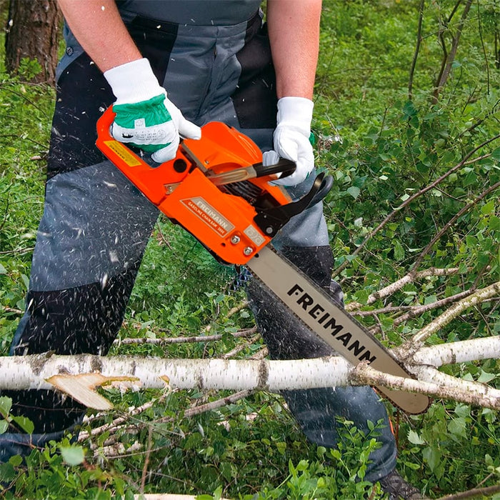 Motosierra gasolina, motor térmico 2 tiempos, monocilíndrico, refrigerado por aire  58CC | BronTools©