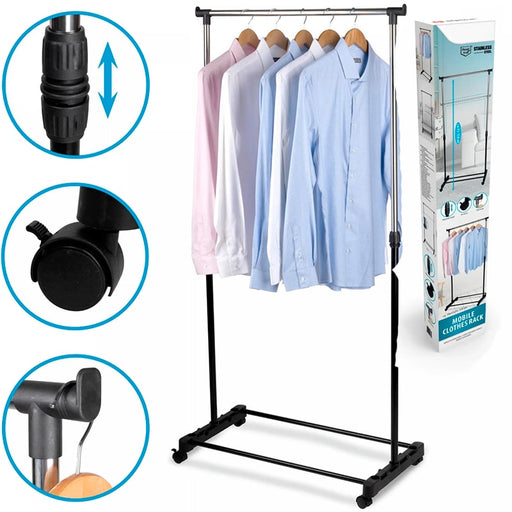 Perchero,de,Metal,Negro,con,Ruedas,78x41x93-158cm, perchero, perchero,de,pie, colgador,de,ropa, percheros,de,metal, percheros,de,pared, perchero,pared, perchero,bronmart, burro,ropa, percheros,para,ropa, burro,bronmart,