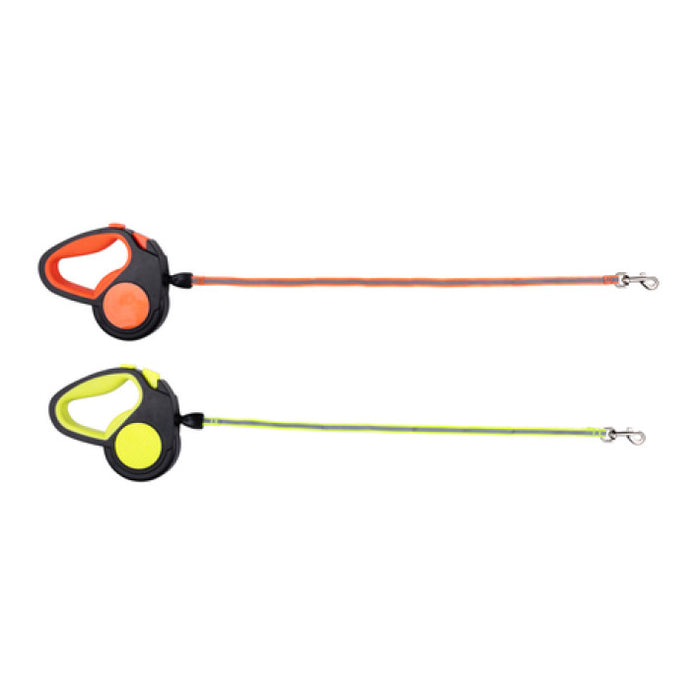 Pet Treatment ED-41661: Correa retráctil para perros que brilla en la oscuridad - 3,5 m, amarilla - Bronmart