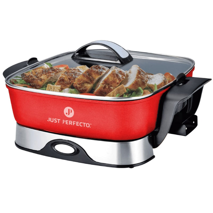 Sartén Eléctrica Roja 1650W XXL - 5.5L | BronKitchen©