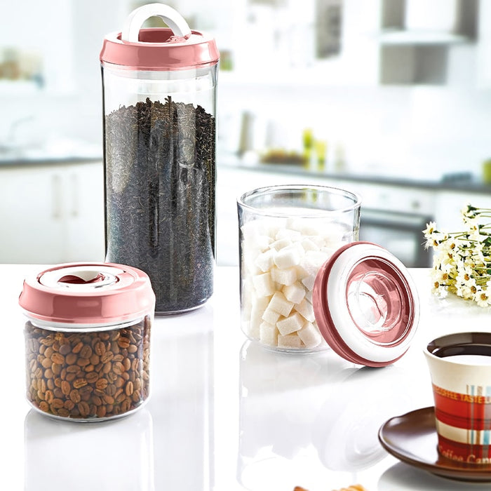 Set-de-3-botes-de-almacenamiento-al-vacío-BronKitchen©,los-alimentos-almacenados,Evita-el-crecimiento-de-microorganismos-dañinos,Conserva-el-sabor-de-los-alimentos,Juego-de-3 botes-de-vacío- Lacor,bronmart,españa,italia,francia,belgica,holanda,alemania,uk