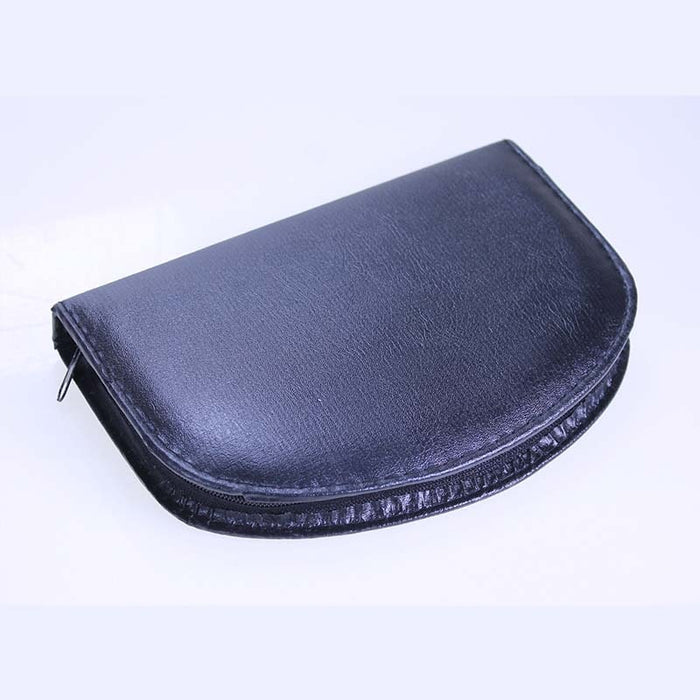 Set,de,18,Piezas,para,Manicura,y,Pedicura,BronWellys©,Set,de,manicura,y,pedicura,de,18,piezas,de,bronmart,Set,para,uñas,con,todo,lo,necesario,para,hombre,y,mujer,en,estuche,de,piel,auténtica, color negro,purpura