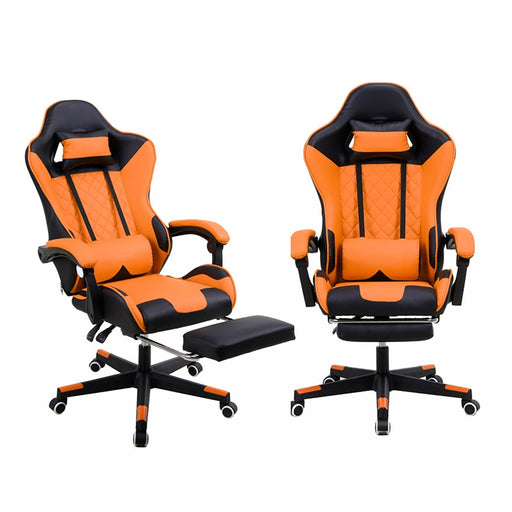 Silla ergonómica para gaming, u oficina, naranja | BronGamer©