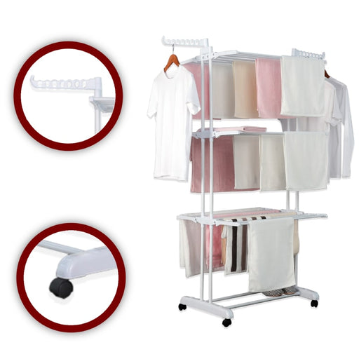 Tendedero de ropa, tendedero plegable color Blanco | BronHome©