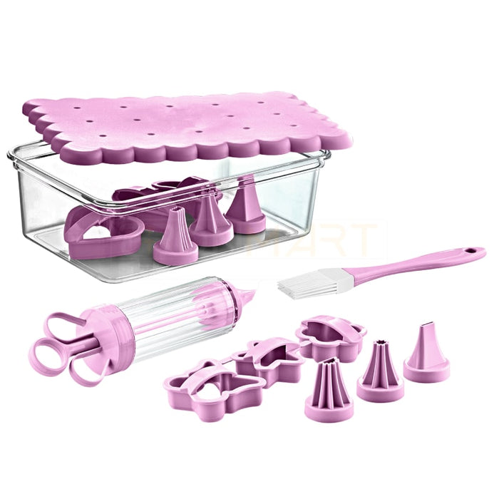 Pistola repostería con accesorios completos y una caja de almacenamiento Púrpura | BronKitchen©