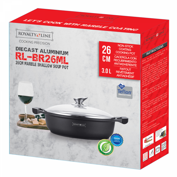 Soupière en marbre de 26 cm Royalty Line RL-BR26M