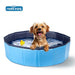 Piscina plegable azul para perros con base antideslizante