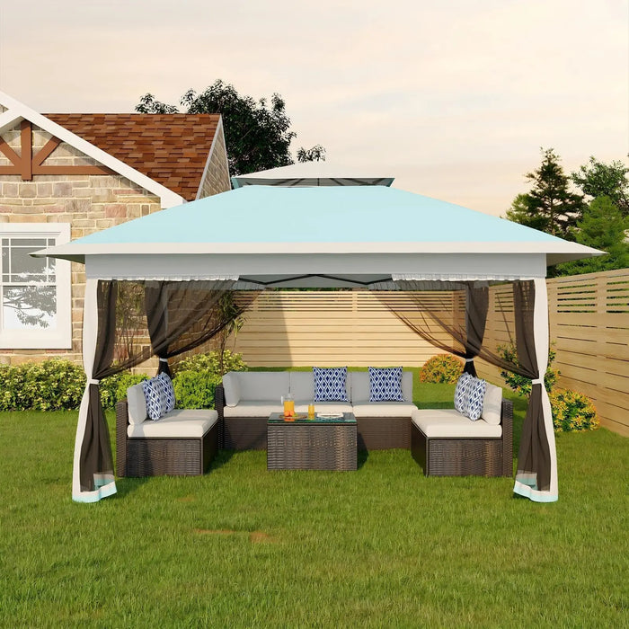 Tonnelle de jardin 3x3M étanche avec moustiquaire UV50+