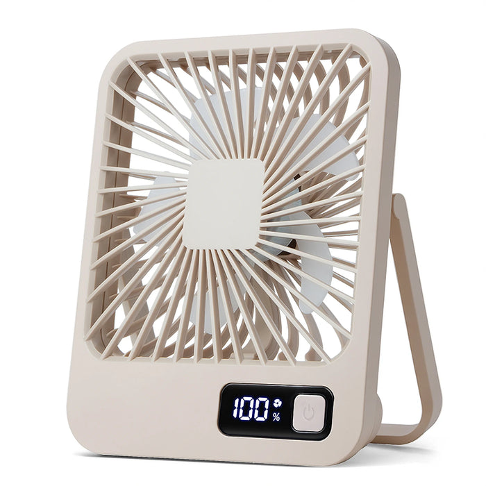 Ventilateur de bureau portable rechargeable USB | 5 vitesses pliable à 180° silencieux