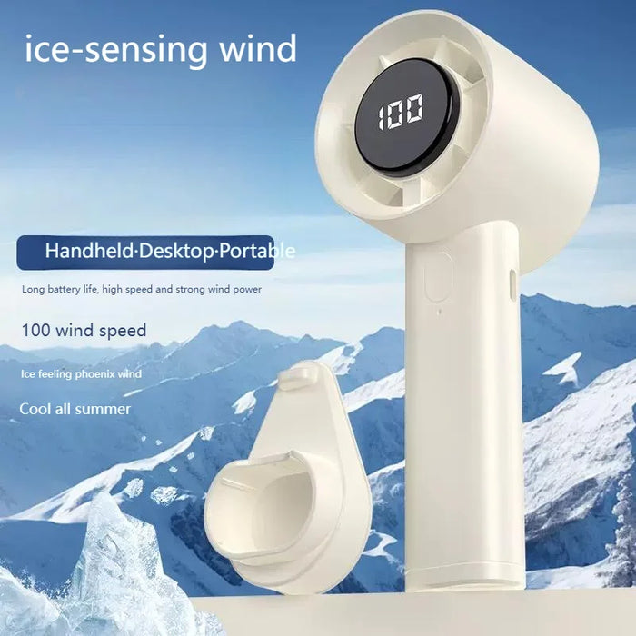 Ventilateur Portable avec Refroidissement Semi-conducteur | 100 Vitesses Écran LED USB