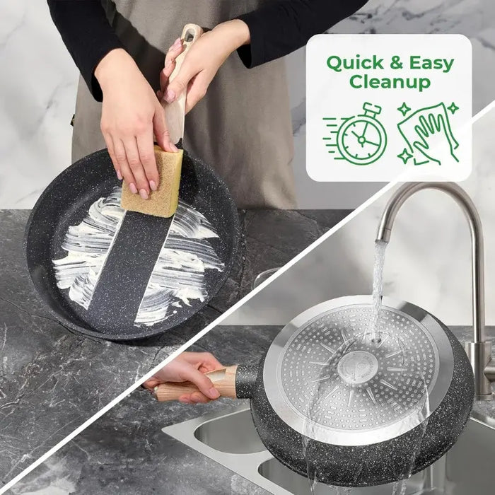 limpieza de la Batería de Cocina Granito 15 Piezas Just Perfecto