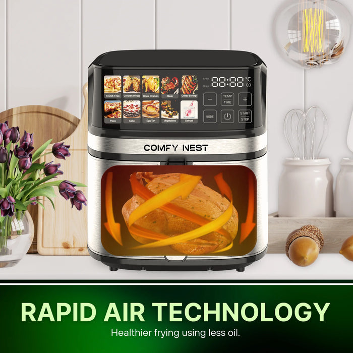 Freidora de aire Comfy Nest 8 L 1700W - con ventana