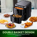 Freidora de aire de doble cesta Comfy Nest 11 L 2800W - con ventana, doble cesta