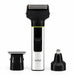 Kit de aseo 3 en 1 VTU VT-8017 plata y negro con cabezales magnéticos