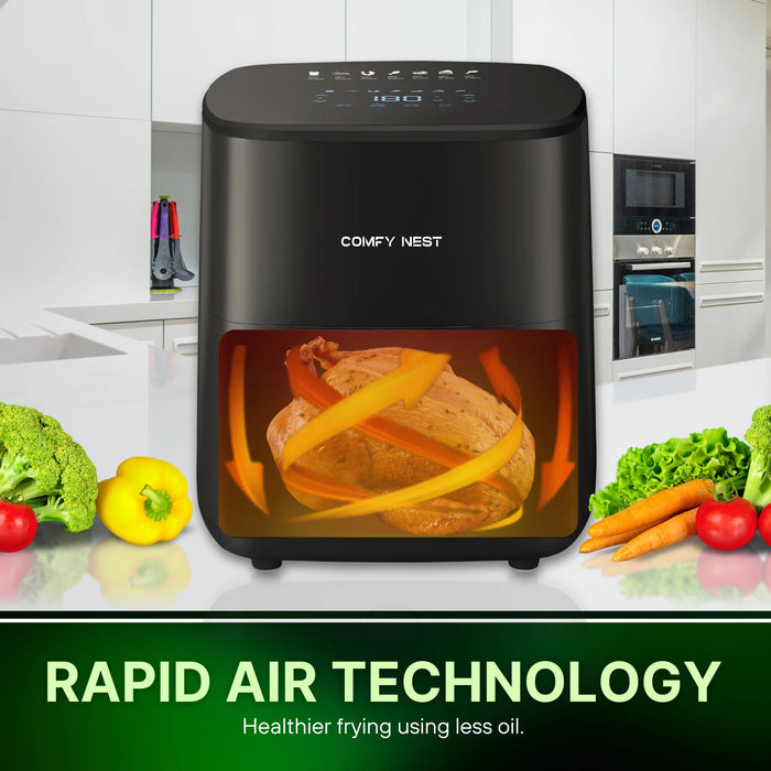 Freidora de aire Comfy Nest 5 L 1400W - con ventana