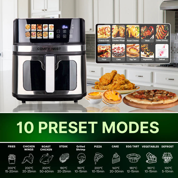 Freidora de aire Comfy Nest 8 L 1700W - con ventana