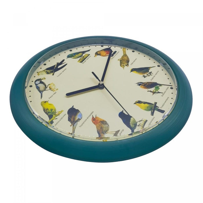 Reloj de pared con sonido de pájaros Europeos - Verde | BronHome© -Bronmart